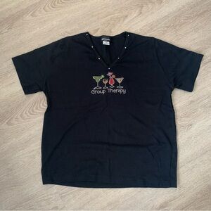 Get Lucky Black Group Therapy Cocktail Short Sleeve Size XL